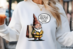 Gnome with bag PNG,Funny Gnome Love Coffee Sublimation Product Image 3