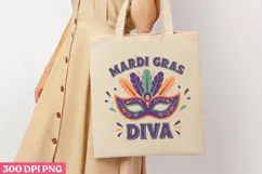 MARDI GRAS DIVA PNG, Mardi Gras Sublimation PNG Product Image 3