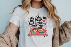 Couple On Couch Staying In Making Bad Decisions Together Product Image 3