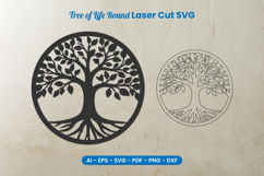 Tree of Life Round Laser Cut SVG Product Image 1