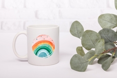 Watercolor Rainbow Illustration, Cartoon Rainbow Sublimation Product Image 3