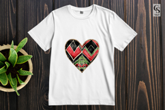 African Pattern Heart Clipart Sublimation PNG Product Image 2