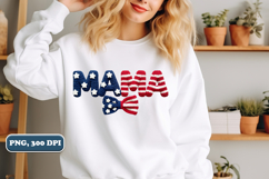 Coquette Mama USA Flag Faux yarn PNG Product Image 3