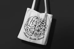 Mental health svg, Flower brain svg, Mental health matters Product Image 3