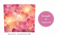 Glitter Love Hearts Tumbler Design, Valentine's Day Tumbler Product Image 3