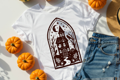 Haunted House Stained Glass Halloween SVG Cut File Product Image 3