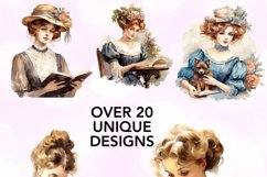 victorian woman clipart, victorian sublimation Product Image 4