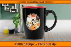 Cute Pumpkin Ghost and Cat Halloween PNG Design Product Image 3