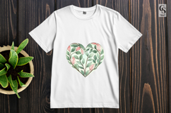 Watercolor Leaf Heart Clipart Sublimation PNG Product Image 3