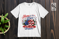 Liberty Is Beautiful Patriotic Floral PNG Product Image 3