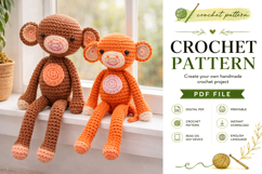 Monkey Family Amigurumi Crochet Pattern PDF Product Image 1