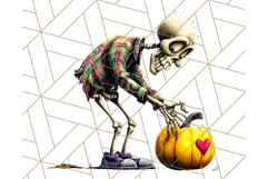 Quirky Skeleton Clipart PNG, Funny Halloween Bones Art Product Image 3