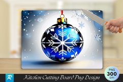 Classic Ornament Snowflake Holiday Cutting Board PNG Product Image 1