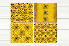 Glitter Sunflowers with Leopard Print |Skinny tumbler bundle Product Image 3