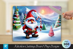Mistletoe with Bow Bamboo Cutting Board PNG Product Image 1