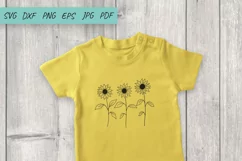 Flower svg, Sunflower svg, wildflower svg, cut file Product Image 2