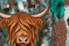 Highland cow png, Cow tumbler sublimation, 20 oz skinny Product Image 3
