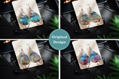 Art Flowers Teardrop Earrings Bundle, Floral Earrings Design Product Image 3