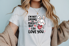 Cute Bunny Holding Hearts With I Love You Valentine Message Product Image 3