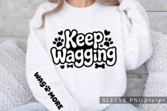 Keep Wagging Cute Dog Lover Sleeve Design PNG Product Image 3
