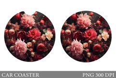 3D Flowers Car Coaster . Flowers Car Coaster Design Product Image 1