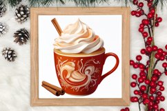Christmas Cake Clipart, Christmas Cappuccino Clipart Product Image 3