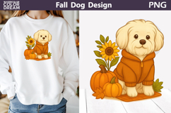 Fall Dogs Clipart | Autumn Puppy Sublimation Bundle Product Image 5