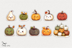 Halloween Pumpkin Stickers Kawaii - 30 Variations Product Image 2
