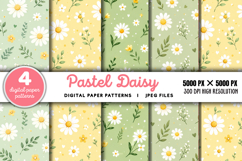 Pastel Daisy Seamless Pattern JPG Product Image 1