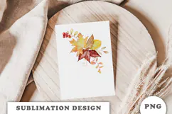 Watercolor Autumn Bouquet png Product Image 3