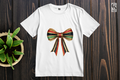 Festive Striped Bow Clipart Sublimation PNG Product Image 2