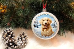 3D Christmas Dog Ornaments Engraved Bundle, 3D Dog Christmas Product Image 3