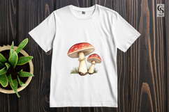 Watercolor Red Mushroom Clipart Sublimation PNG Product Image 3