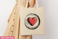 Heart sketch design PNG, Valentines Day Stamps Clipart PNG Product Image 3