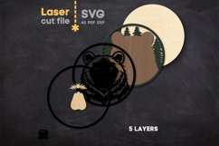 Bear SVG laser cut file for Glowforge Product Image 3