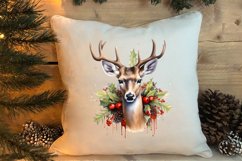 Watercolor Christmas Deer Sublimation Bundle, Christmas Deer Product Image 3