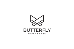 Butterfly Geometric Logo Design Vector Template Product Image 3