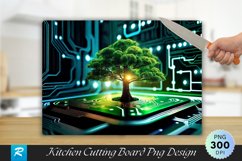 Tree Growing Cutting Board Sublimation Design Product Image 1