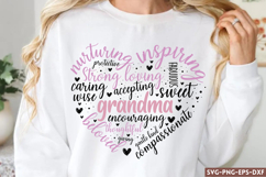 Grandma SVG, Mother&#039;s Day Heart SVG Product Image 1