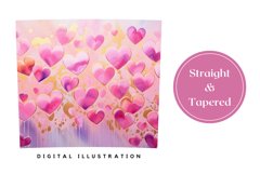 Pastel Hearts Tumbler Sublimation, Valentine&#039;s Day Tumbler Product Image 3