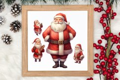 Watercolor Santa Claus Sublimation Clipart, Santa PNG Product Image 3