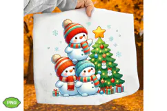 Cute Christmas Snowman PNG, Funny Christmas Snowman PNG Product Image 2