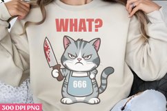 WHAT PNG, Funny Cat Sublimation PNG Product Image 3