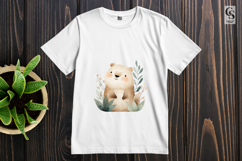 Cute Watercolor Otter Clipart Sublimation PNG Product Image 2