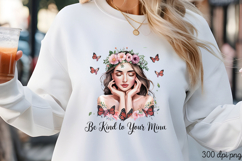Be Kind to Your Mind PNG, Mental Health Sublimation PNG Product Image 3