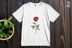 Classic Red Rose Illustration Clipart Sublimation PNG Product Image 2