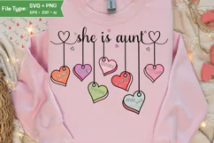 She Is Aunt SVG | Mother Day PNG | Happy Mother's Day SVG Product Image 3