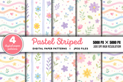 Pastel Striped Background JPG Product Image 1