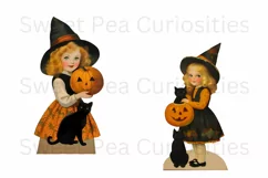 Halloween, Vintage, Cardboard, Girls, Ephemera, PNG, Clipart Product Image 3