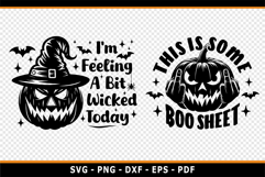 Halloween SVG, Funny Scary Halloween Pumpkin Faces SVG, Product Image 3